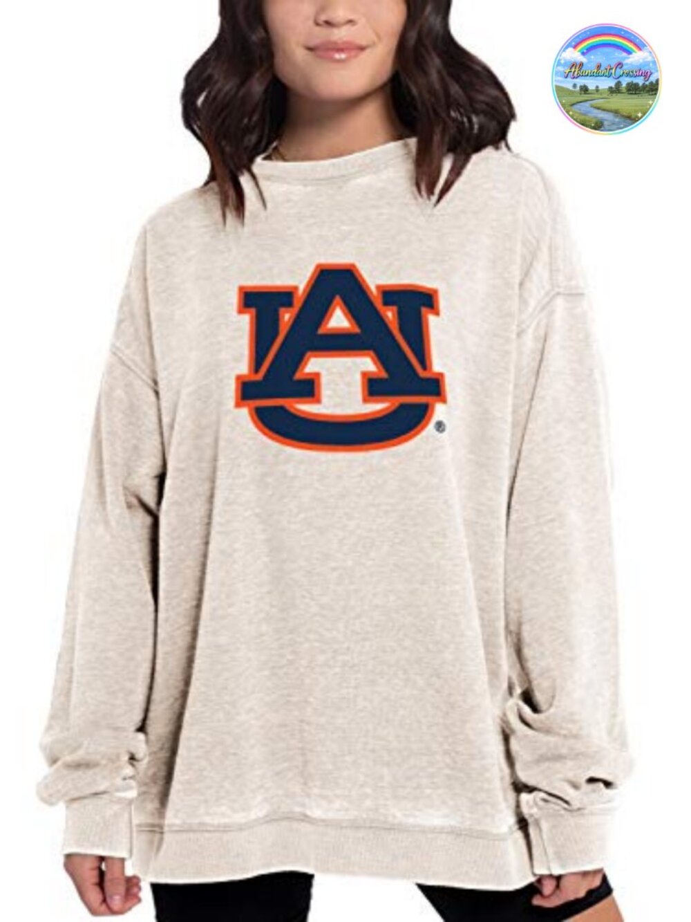 NCAA Auburn Tigers Oversized Crewneck Sweatshirt 60% Cotton